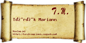 Török Mariann névjegykártya