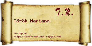 Török Mariann névjegykártya